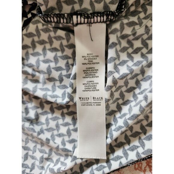 White House Black Market Asymmetrical Tunic Top  Geometric Print Blouse Size‎ XS - Picture 8 of 8